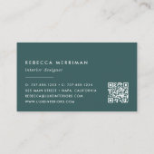 赤面開花 |水彩フローラQRコード 名刺 (裏面)