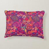 赤面開花:芸術的ピンクガーデンパターン アクセントクッション (裏面)