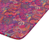 赤面開花:芸術的ピンクガーデンパターン カッティングボード (角)