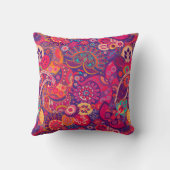 赤面開花:芸術的ピンクガーデンパターン クッション (裏面)