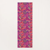 赤面開花:芸術的ピンクガーデンパターン ヨガマット (裏面)