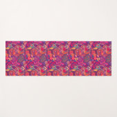 赤面開花:芸術的ピンクガーデンパターン ヨガマット (正面(横))