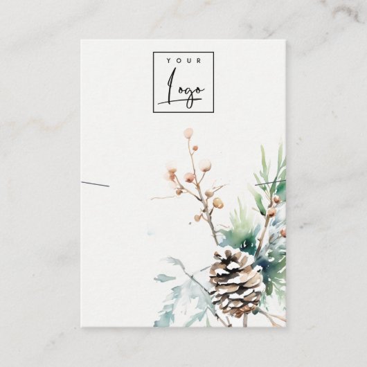 赤面雪の冬の果実のロゴネックレスホルダー 名刺 (正面)