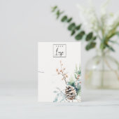 赤面雪の冬の果実のロゴネックレスホルダー 名刺 (スタンド正面)