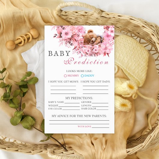 赤面魅力的テディベア予測シート チラシ