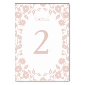 赤面魅力的ホワイトロマンチックなフォークフローラ花 テーブルナンバー (裏面)