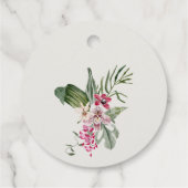 赤面鮮やかボホトロピカルフローラブライダルシャワー フェイバータグ (裏面)