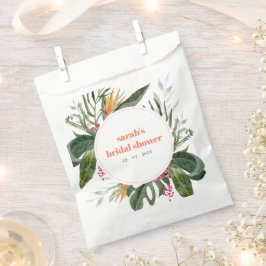 赤面鮮やかボホトロピカルフローラブライダルシャワー フェイバーバッグ