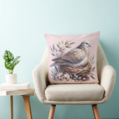 赤面鳩の巣 – 花とオリーブの枝 クッション (椅子)