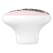 赤面鳩の巣 – 花とオリーブの枝 セラミックノブ (側面)