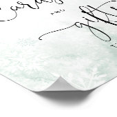 赤面鹿ピンクの雪片カードとギフト ポスター (角)