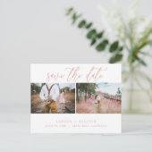 赤面2枚 |日付の保存 インビテーションポストカード (スタンド正面)