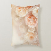 赤面3 D水彩バラ アクセントクッション (正面(垂直))