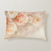 赤面3 D水彩バラ アクセントクッション (裏面)