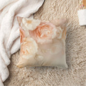 赤面3 D水彩バラ クッション (ブランケット)