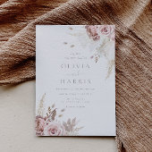 赤面&アイボリーエレガントウェディング 招待状