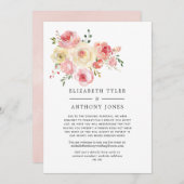 赤面&イエローパステルフローラ減らゲストリスト 案内状 (正面/裏面)