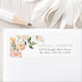 赤面&エレガントセージグリーン差出人住所ラベル ラベル (インサイチュ)