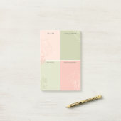 赤面&オリーブフローララインアートTo Doメモ ポストイット (デスク上)