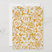 赤面&クリームウォーターカラーバライエロー結婚ズ 招待状 (裏面)