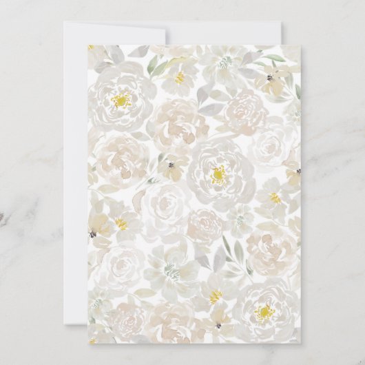 赤面&クリームウォーターバラクラシックズ結婚ズ 招待状 (裏面)