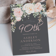 赤面&グレーエレガントフローラ90th誕生日パーティー