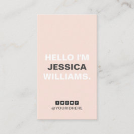 赤面·グレー·タイモダンポミニマリスト·ソーシャル·メディア 名刺