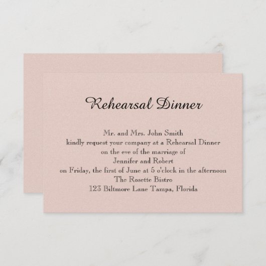 赤面·サクレント結婚のリハーサル 招待状 (正面/裏面)