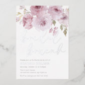 赤面&シルバーブライダルシャワーブライダルブランチ 箔招待状 (正面)