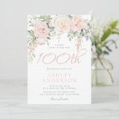 赤面&セージエレガントフラワーズ100thバースデーパーティー 招待状 (スタンド正面)