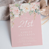 赤面&セージモダンガールズ21st誕生日パーティー 招待状