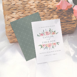 赤面&セージ水カラーフローラ保存日付 セーブザデート