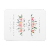 赤面&セージ水カラーフローラ保存日付 マグネット (横)