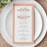 赤面&セージ水カラーフローラ結婚のメニュー メニュー<br><div class="desc">Cali Graphicsのカスタムこれらのテンプレートを使用して、独自の赤面とSage Waterカラー結婚フローラのメニューを作成。このフローラ庭園の結婚式デザインは、あなたの名前をカスタムするの上下に美しい赤面ピンクの水色の花を特色にする。裏面には美しいセージ緑色と白いパターエレガントンがある。このメニューデザインは春や夏の結婚式に最適だ。</div>