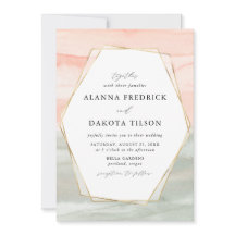 赤面&セージ水カラー金ゴールドジオメトリック結婚ス