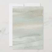 赤面&セージ水カラー金ゴールドジオメトリック結婚ス 招待状 (裏面)