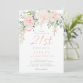 赤面&セージ花ガールズ21st誕生日パーティー 招待状 (スタンド正面)