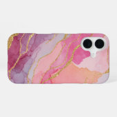 赤面&ダスティバラマーブルwith金ゴールドグリッター iPhone 16ケース (裏面横)