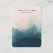 赤面・ネイビーグラデーションジュエリー表示カード 名刺 (正面)