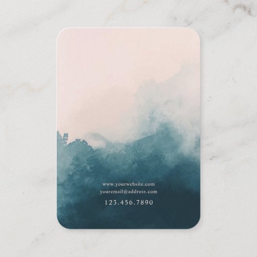 赤面・ネイビーグラデーションジュエリー表示カード 名刺 (裏面)