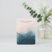 赤面・ネイビーグラデーションジュエリー表示カード 名刺 (スタンド正面)