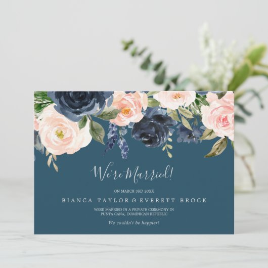 赤面&ネイビーフラワーズブルーエロペメントのお知らせ 案内状 (スタンド正面)