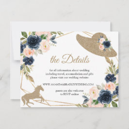赤面&ネイビ結婚ーの詳細エンクロージャカード ノートカード