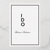 赤面&バラゴールドフォイルプレスIドゥブライダルシャワー 箔招待状 (裏面)