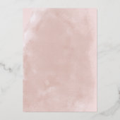 赤面&バラ金ゴールドガウンブライダルシャワー 箔招待状 (裏面)