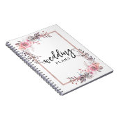 赤面&バラ金ゴールドフレームフローラウェディングプランナー ノートブック (右側)