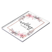 赤面&バラ金ゴールドフレームフローラウェディングプランナー ノートブック (左側)