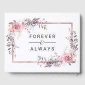 赤面&バラ金ゴールドフレームフローラ結婚ズモノグラム ゲストブック (裏面)