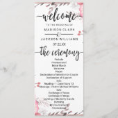 赤面&バラ金ゴールドフレームフローラ結婚式 プログラム (正面)