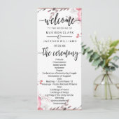 赤面&バラ金ゴールドフレームフローラ結婚式 プログラム (スタンド正面)